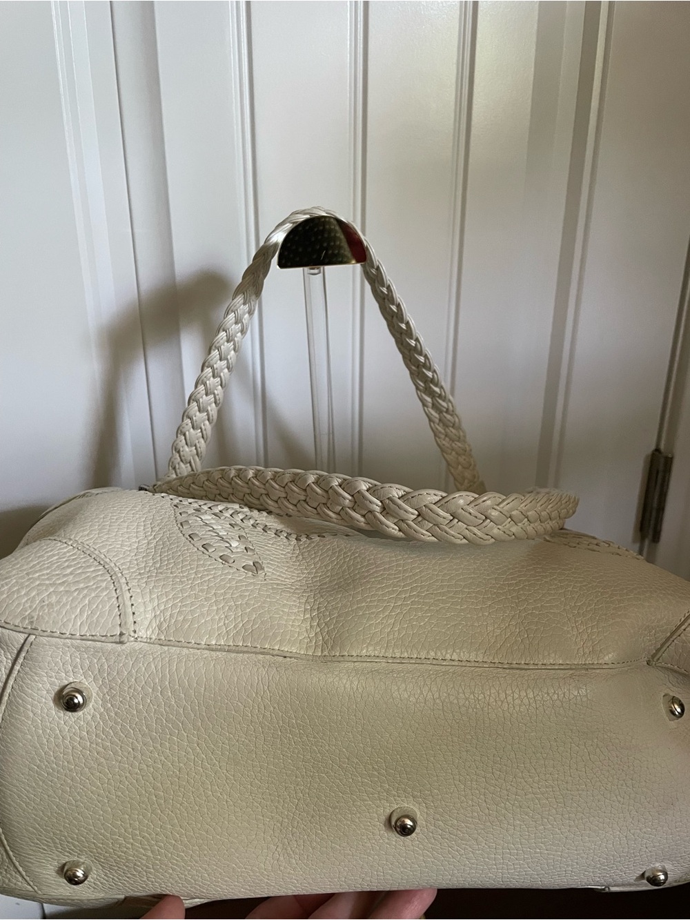 Brighton pebbled leather floral braided bag w leather appliqué’s/host pick - Picture 13 of 16